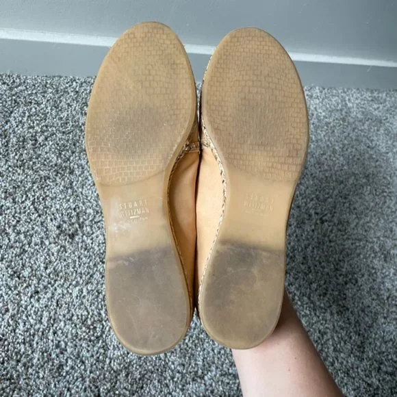 STUART Weitzman | Dree Gold Toe Espadrilles Flats - Picture 6 of 11